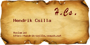 Hendrik Csilla névjegykártya
